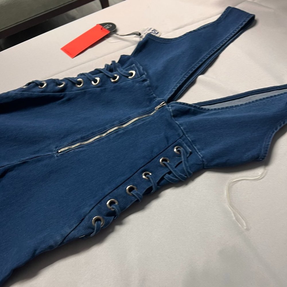 C'EST TOI Denim Bodysuit Jumpsuit